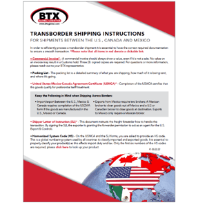 Transborder Shipping Instructions-SQ